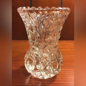 Vintage Princess House clear leaded Crystal bud vase glass PHC25